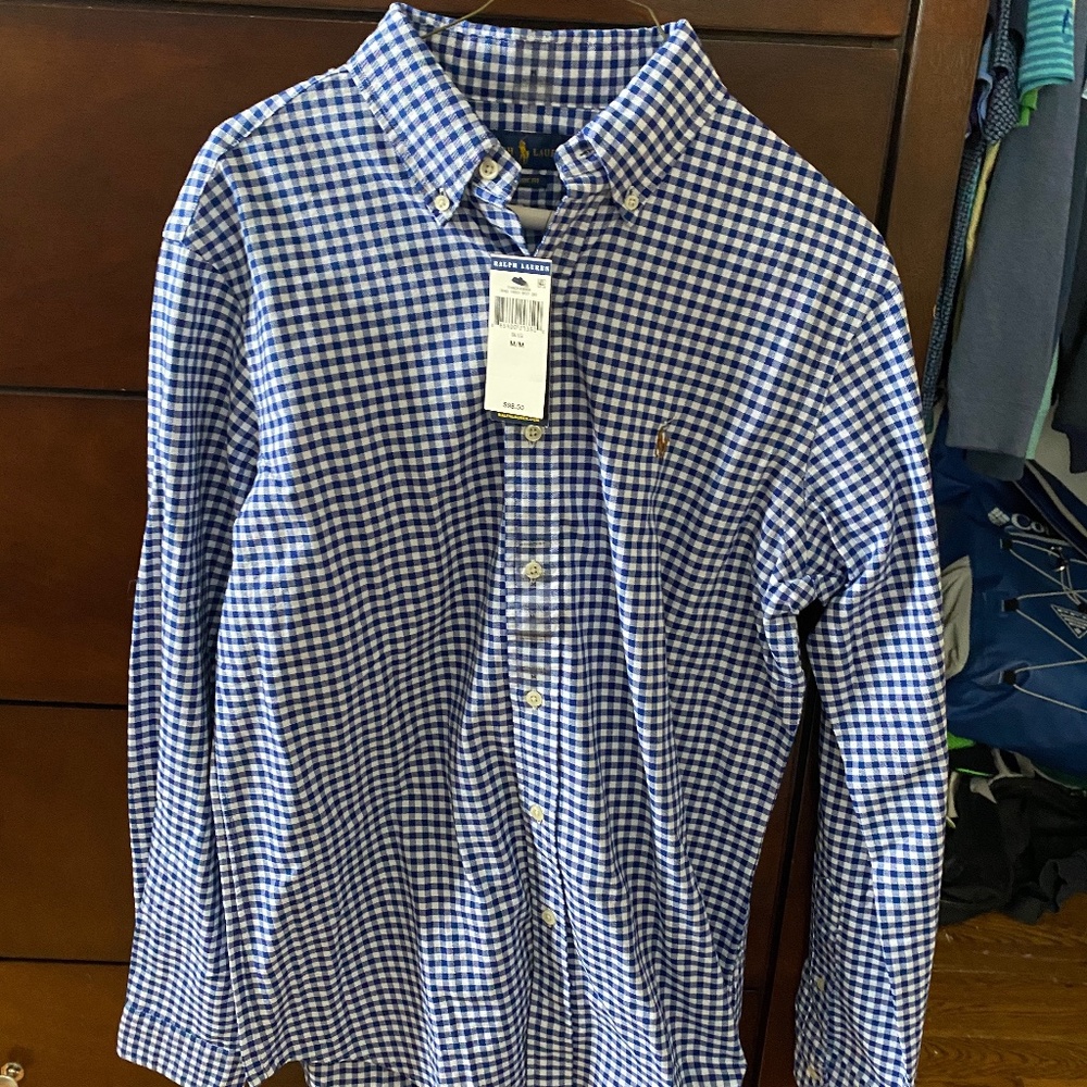Polo Button Down Dress Shirt MEDIUM